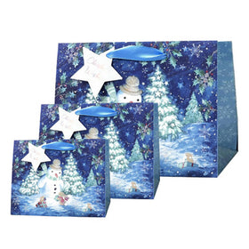 Blue Snowman Gift Bags