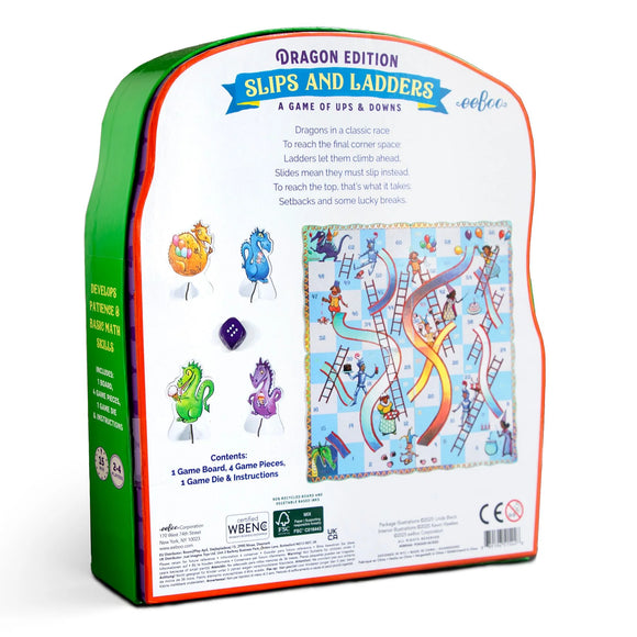 Slips & Ladders Dragon Shaped Game