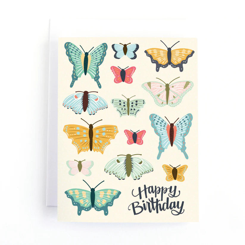 Butterflies Birthday Card