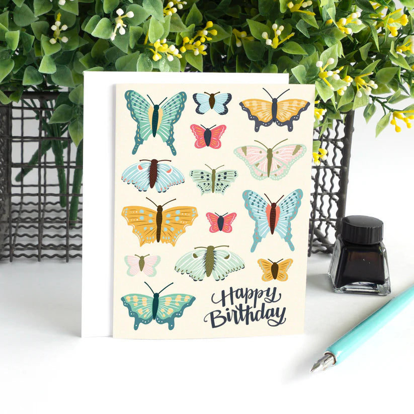 Butterflies Birthday Card