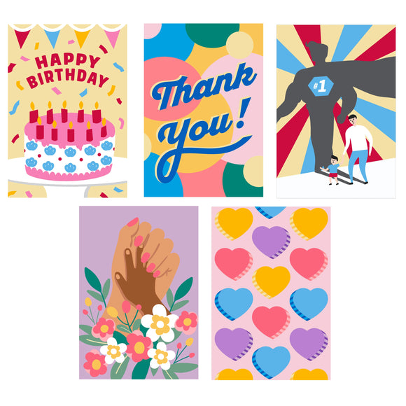 Crafters Paint by Numbers Greeting Cards