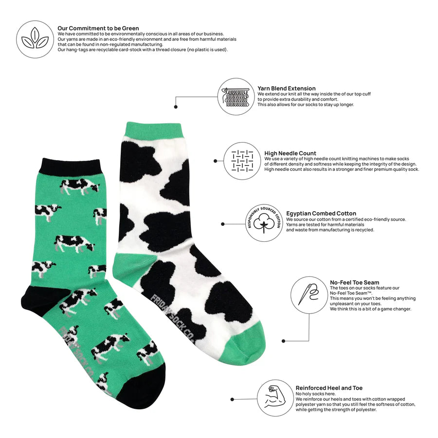 Women's Cow Spot Socks