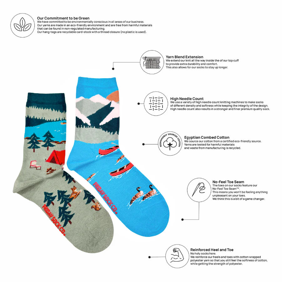 Women's Canada Mountain Scene Socks