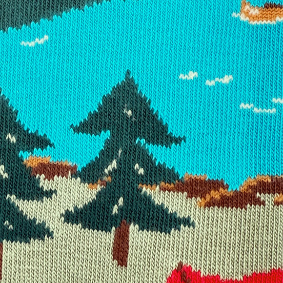 Women's Canada Mountain Scene Socks