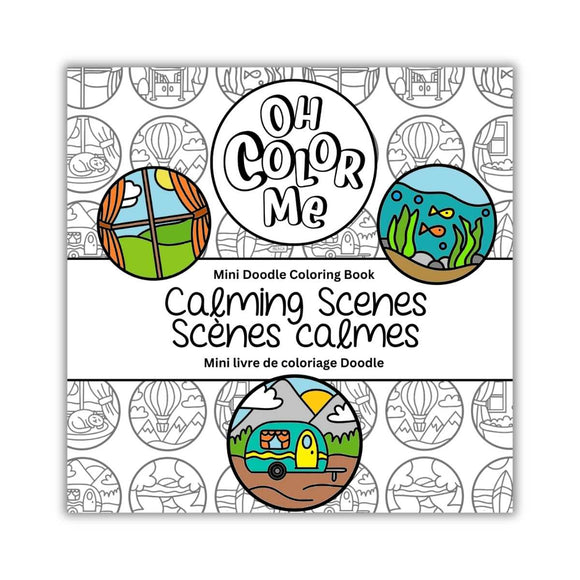 Mini Coloring Book – Calming Scenes (Hygge Style)