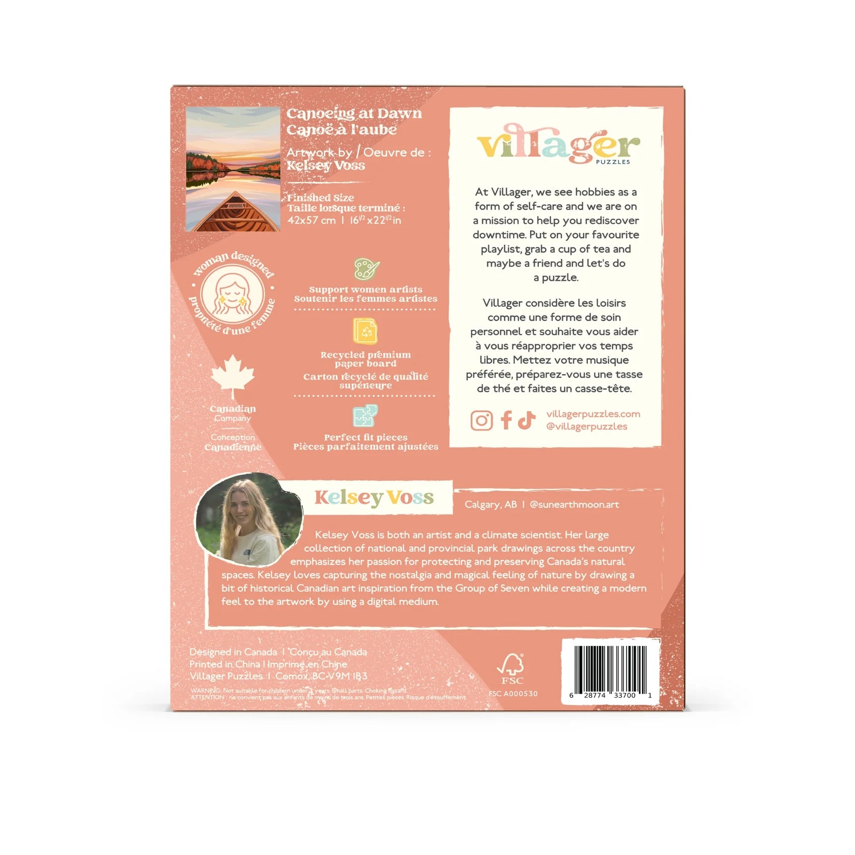 Villager Puzzles | Canoeing at Dawn | 500-Piece Puzzle for Adults