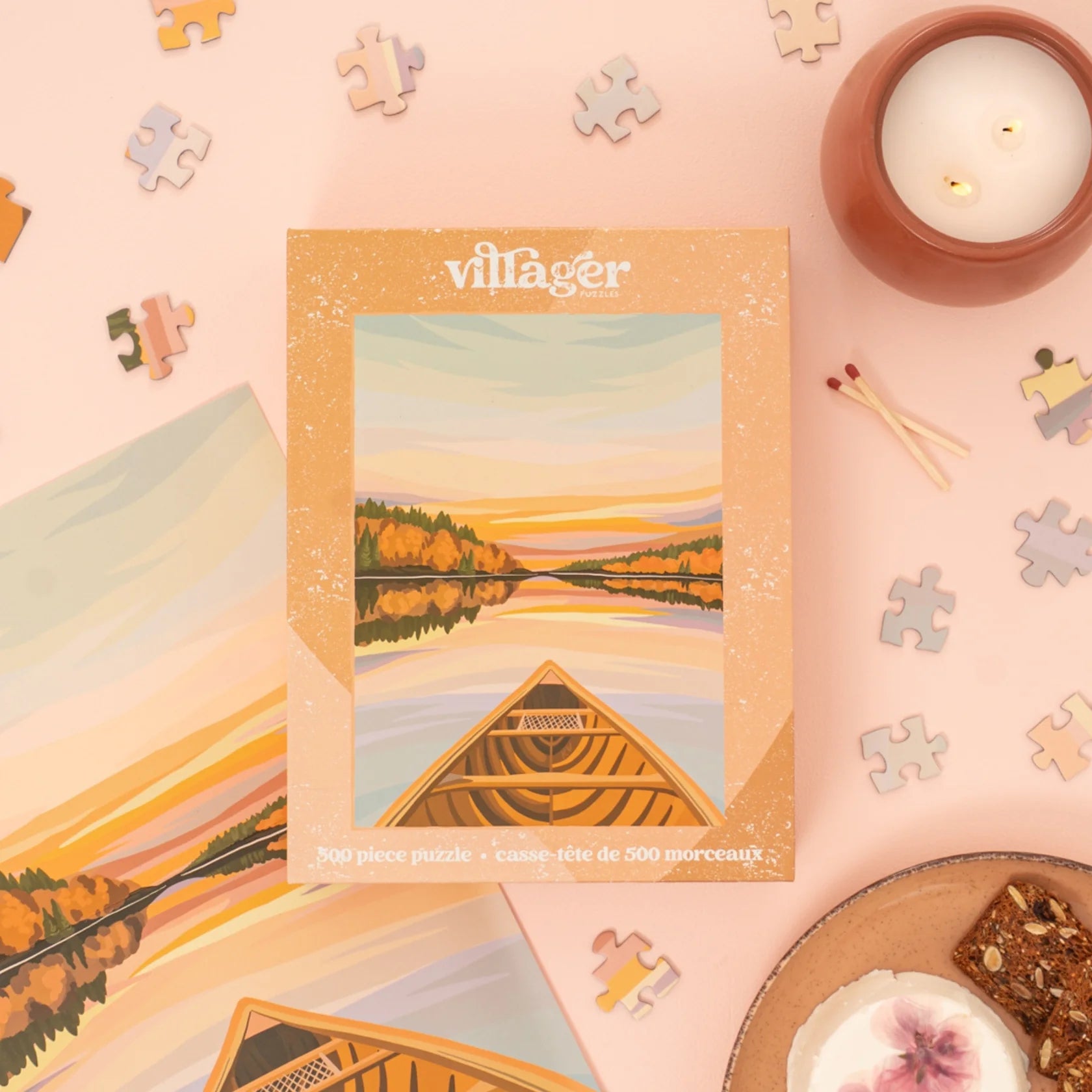 Villager Puzzles | Canoeing at Dawn | 500-Piece Puzzle for Adults