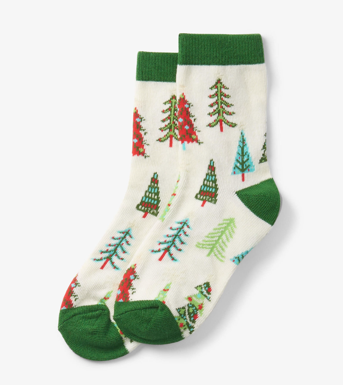 Christmas Trees Crew Socks (kids)