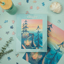 Villager Puzzles | Coastal Camping | 1000-Piece Puzzle for Adults - Villager Puzzles Coastal Camping 1000-piece handmade Canadian puzzle with vibrant sunset and campfire scene, unique gift for .