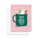 Sending You A Cup Of Holiday Cheer  - Greeting Card-1