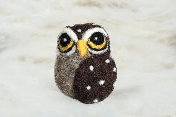 Needle Felted Curious Owl - 0