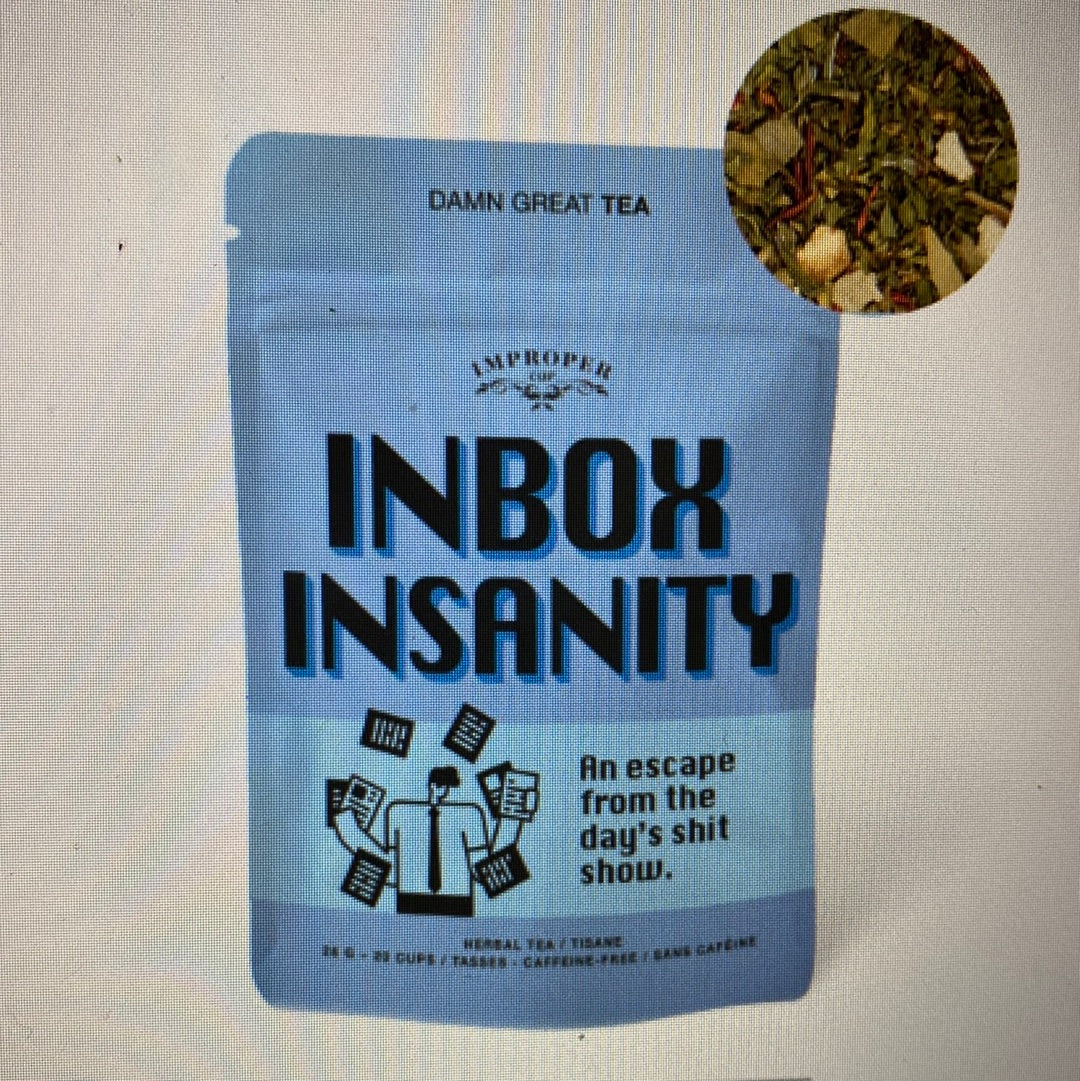 Inbox Insanity Tea | Caribou Gifts Inc.