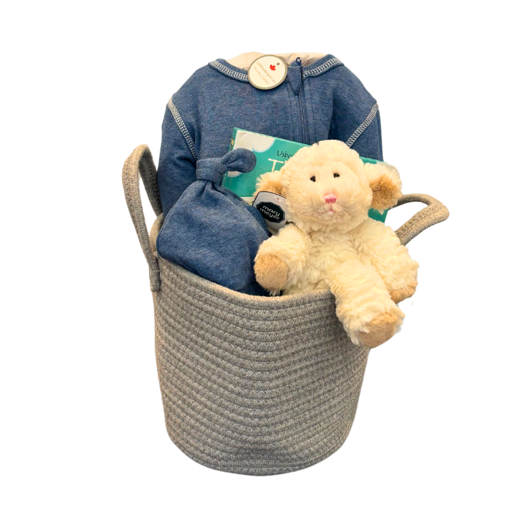 New Baby Boy Gift Basket - 0