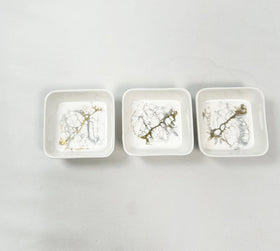 Resin Accented Ceramic Dipping Bowls - 0