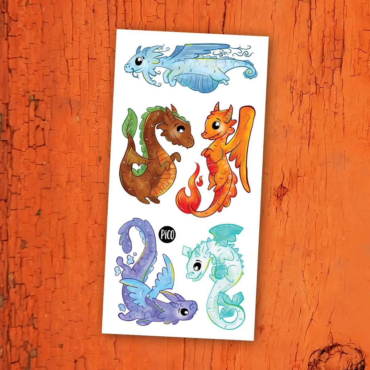 Dragons and the Elements - Temporary Tattoos