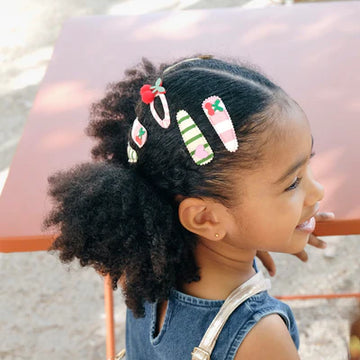 Cherry Kiss Stripy Clips - 0