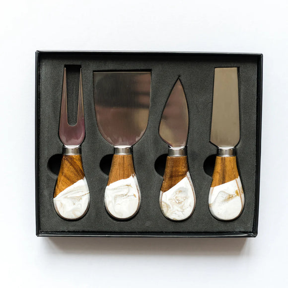 Lynn & Liana Resin Coated Cheese Knife Set