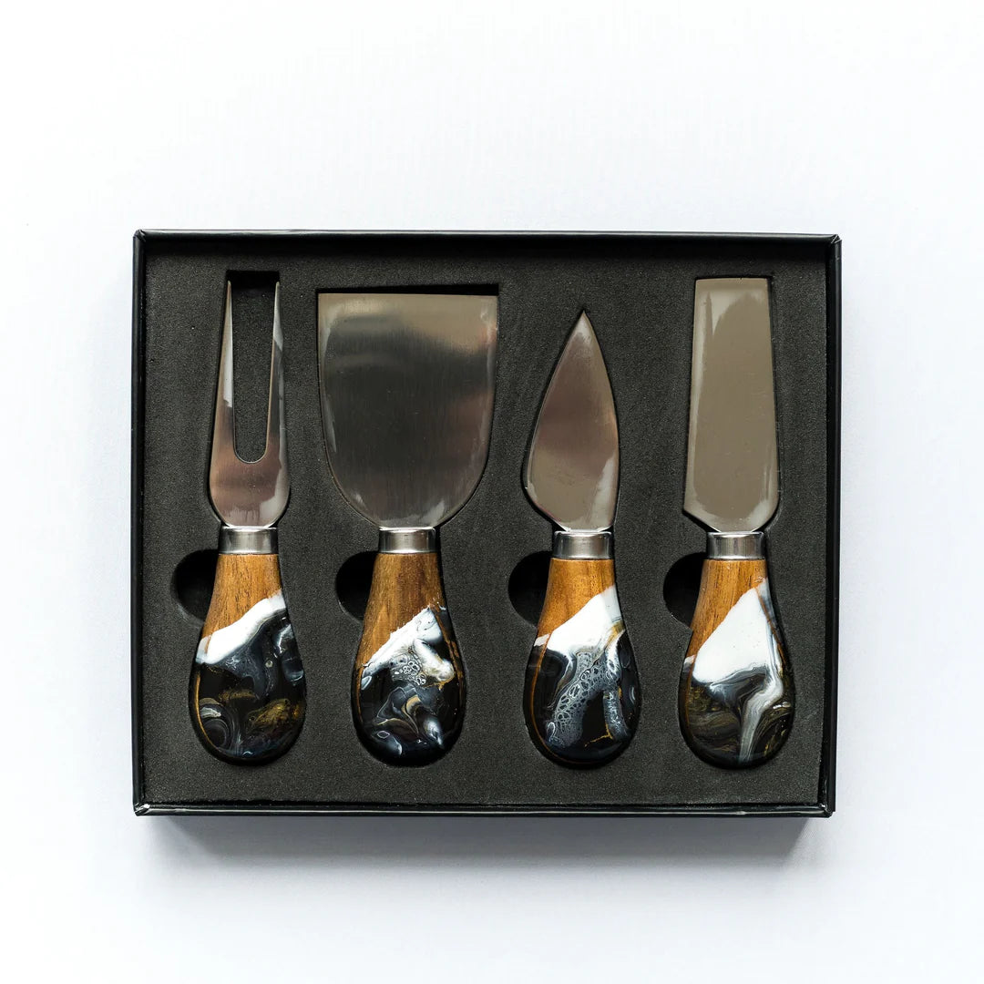 Lynn & Liana Resin Coated Cheese Knife Set