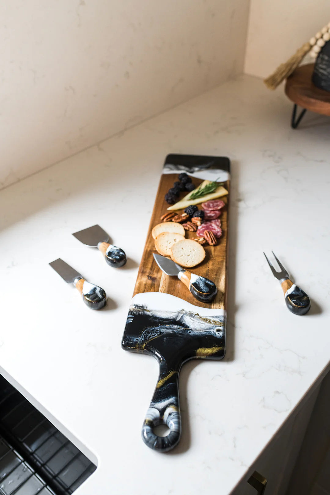 Lynn & Liana Resin Coated Cheese Knife Set