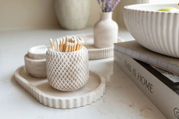 Lynn & Liana Limestone Lattice Holder