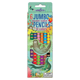 Otters 6 Jumbo Double-Sided Pencils