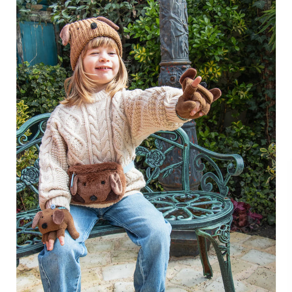 Morris Sausage Dog Knitted Gloves