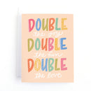 Double the Joy New Baby Card for Twins-1