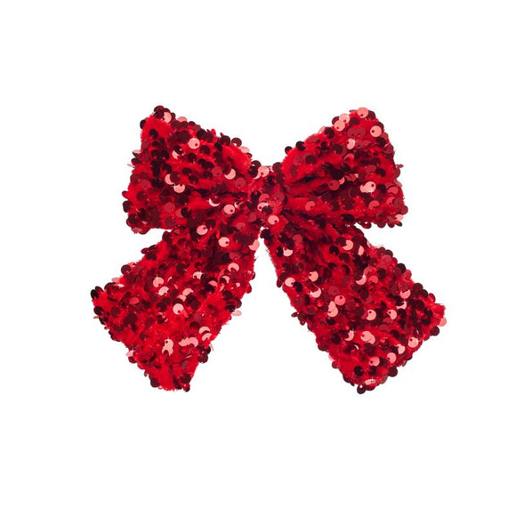 Sequin Velvet Bow Clip
