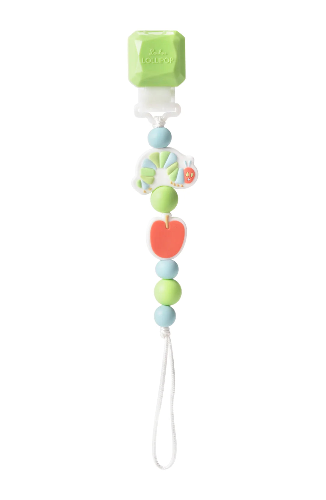 LouLou Lollipop Eric Carle Beaded Pacifier Clip