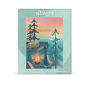 Villager Puzzles | Coastal Camping | 1000-Piece Puzzle for Adults - Villager Puzzles Coastal Camping 1000-piece handmade Canadian puzzle with campfire and trailer at sunset, unique gift.