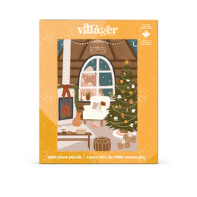 Villager Puzzles | Fireside Christmas | 1000-Piece Puzzle for Adults - 0