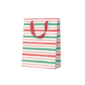 Ho Ho Ho Stripe Medium Gift Bag
