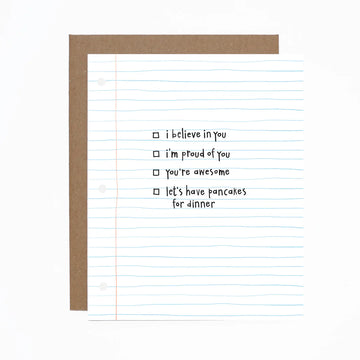 Pancakes I Love You Card