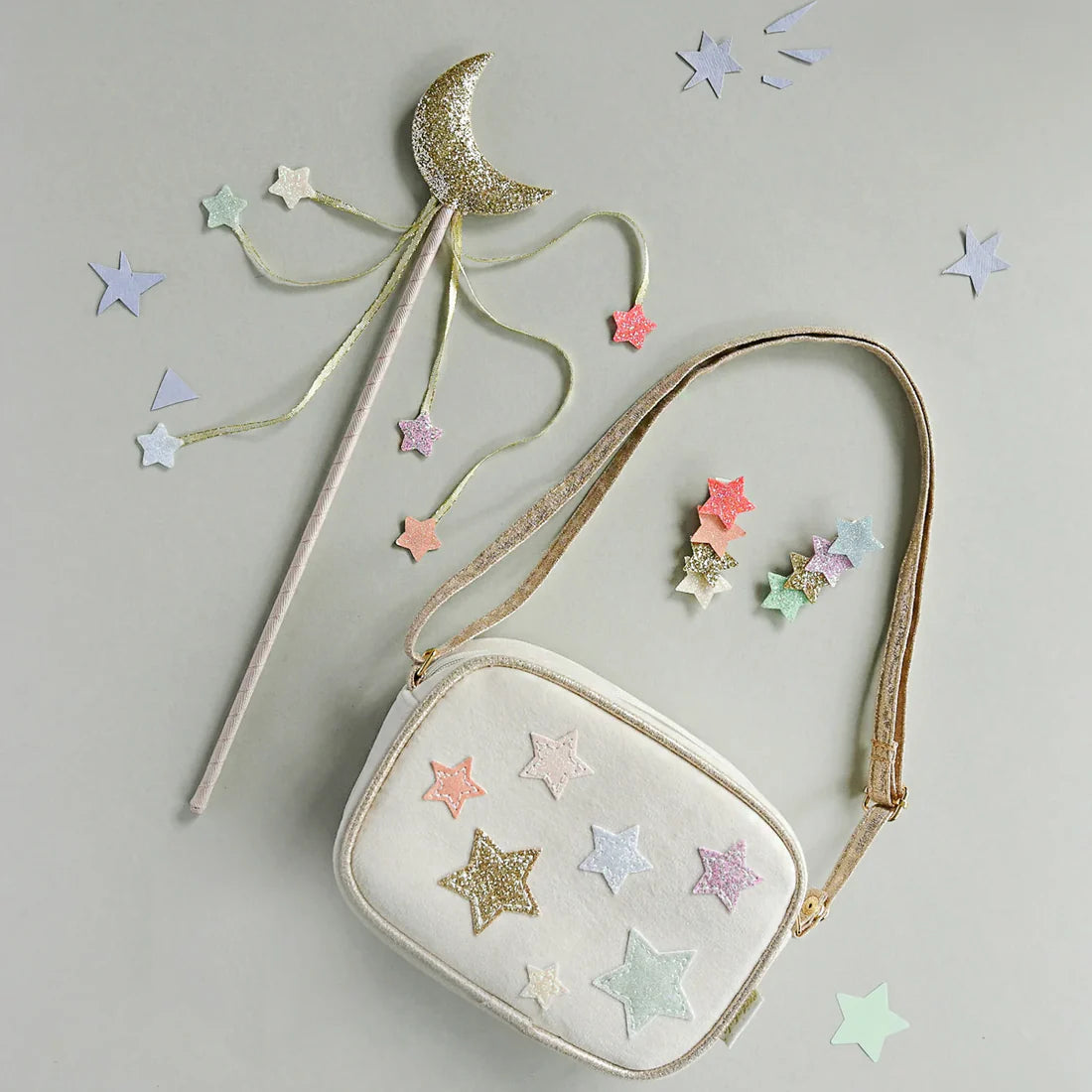 Rainbow Shimmer Star Clips - 0