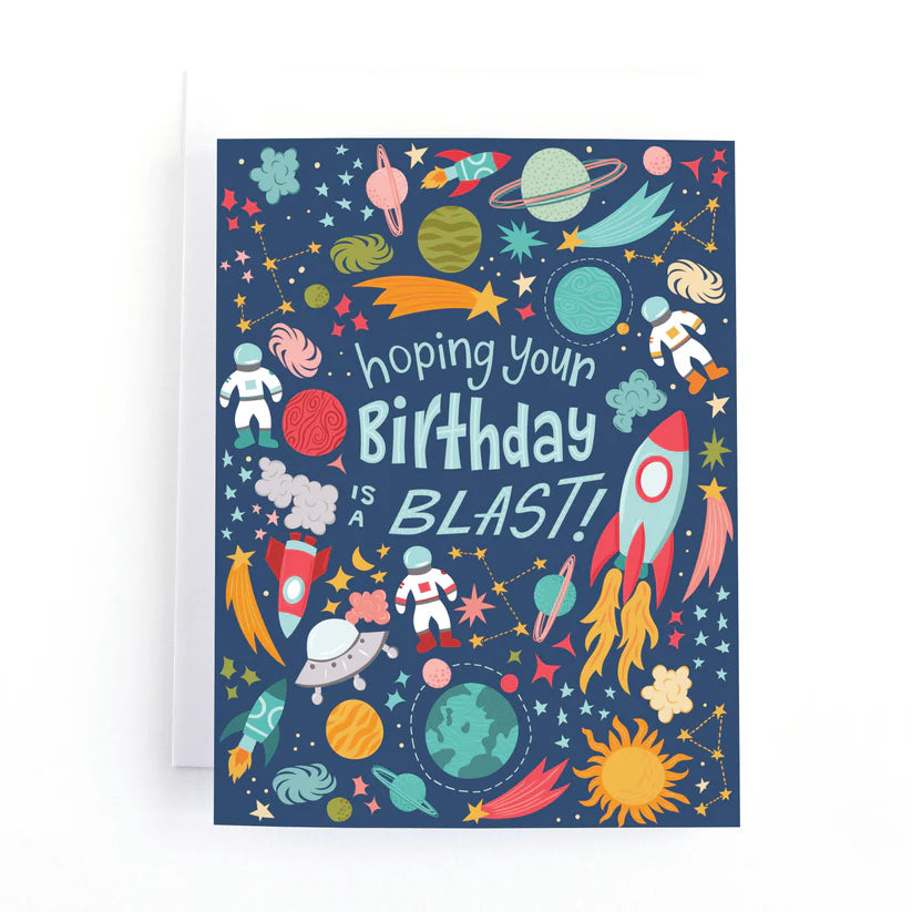 Eye Spy Space Birthday Card for Kids