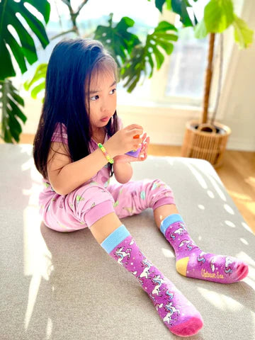 Kids Rainbows and Unicorns Socks - 0