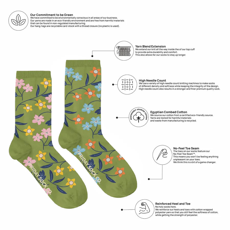 Women's Flower Vine Socks