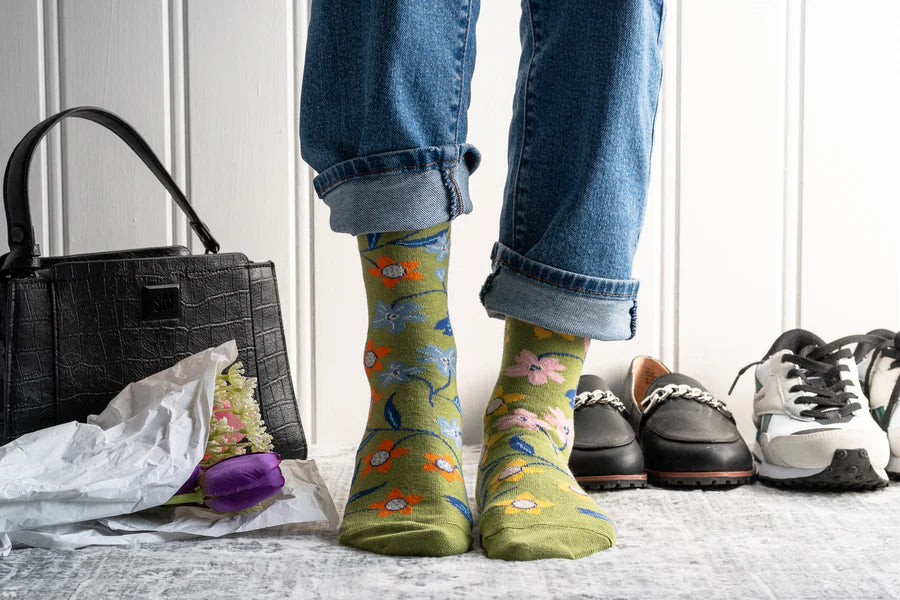 Women's Flower Vine Socks - 0