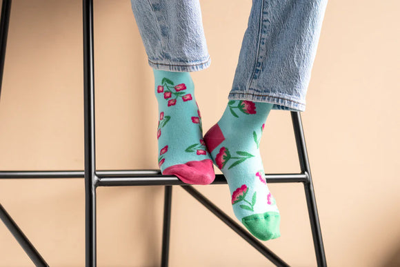 Women's Sweet Pink Flower Socks