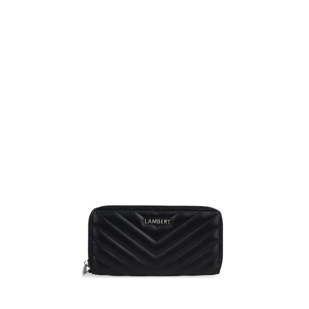 The Frida - Black Quilted Vegan Leather Wallet