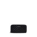 The Frida - Black Quilted Vegan Leather Wallet-1