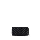 The Frida - Black Quilted Vegan Leather Wallet-4