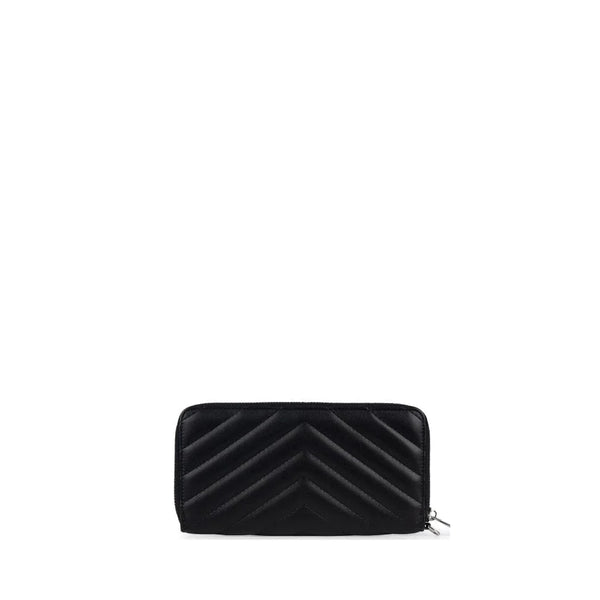 The Frida - Black Quilted Vegan Leather Wallet