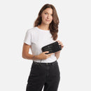 The Frida - Black Quilted Vegan Leather Wallet-7