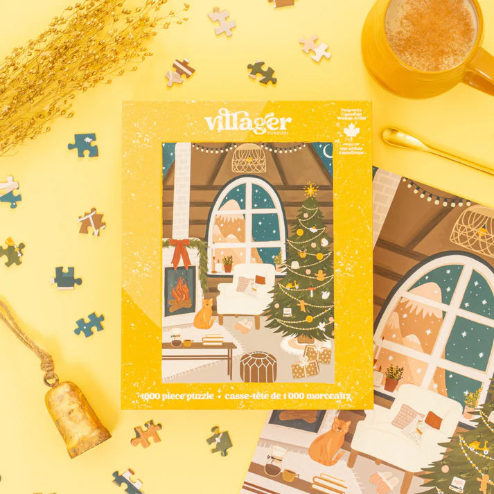 Villager Puzzles | Fireside Christmas | 1000-Piece Puzzle for Adults