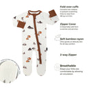 Footed Zipper Sleeper - Foxes (Belan. J)-3