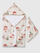 Loulou Lollipop Hooded Towel Set (various patterns)-13