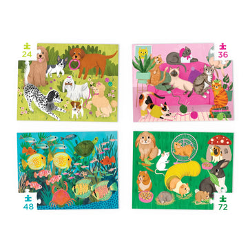 Four Puzzle Set - Playful Pets - 0