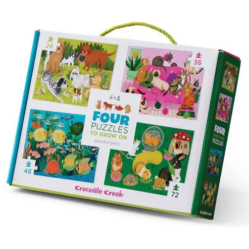 Four Puzzle Set - Playful Pets