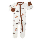 Footed Zipper Sleeper - Foxes (Belan. J)-1